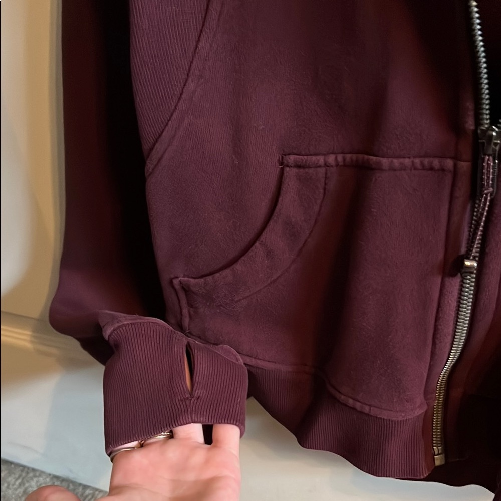Purple Zip-Up Hoodie, Size Xtra Small/Small - Picture 3 of 5